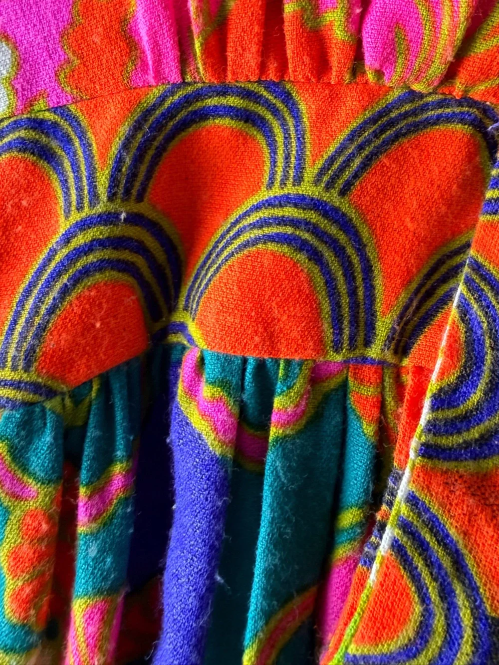 Kamehameha Vintage 70s Hawaiian Maxi Dress Vibrant Size 10 *RARE FIND* - Picture 11 of 14